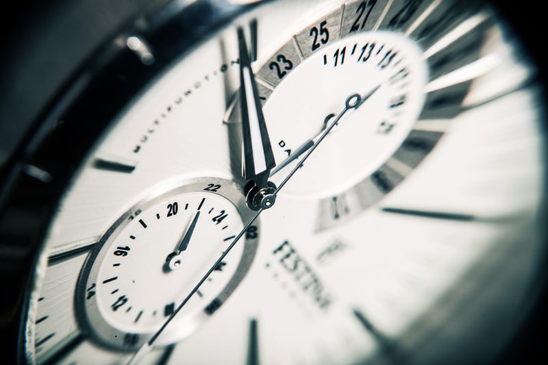 Clock showing time